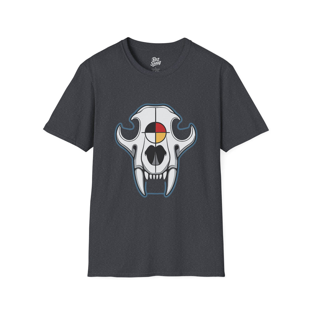 Bear Skull T-Shirt – Native Warrior Symbol Tee for Men | Warrior’s Path Collection