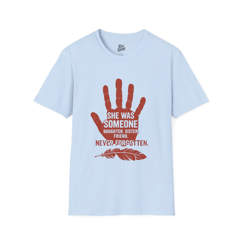 Never Forgotten Tribute T-Shirt – MMIW Awareness Statement for Men | Sacred Collection