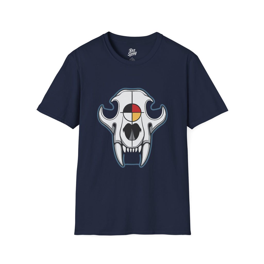 Bear Skull T-Shirt – Native Warrior Symbol Tee for Men | Warrior’s Path Collection