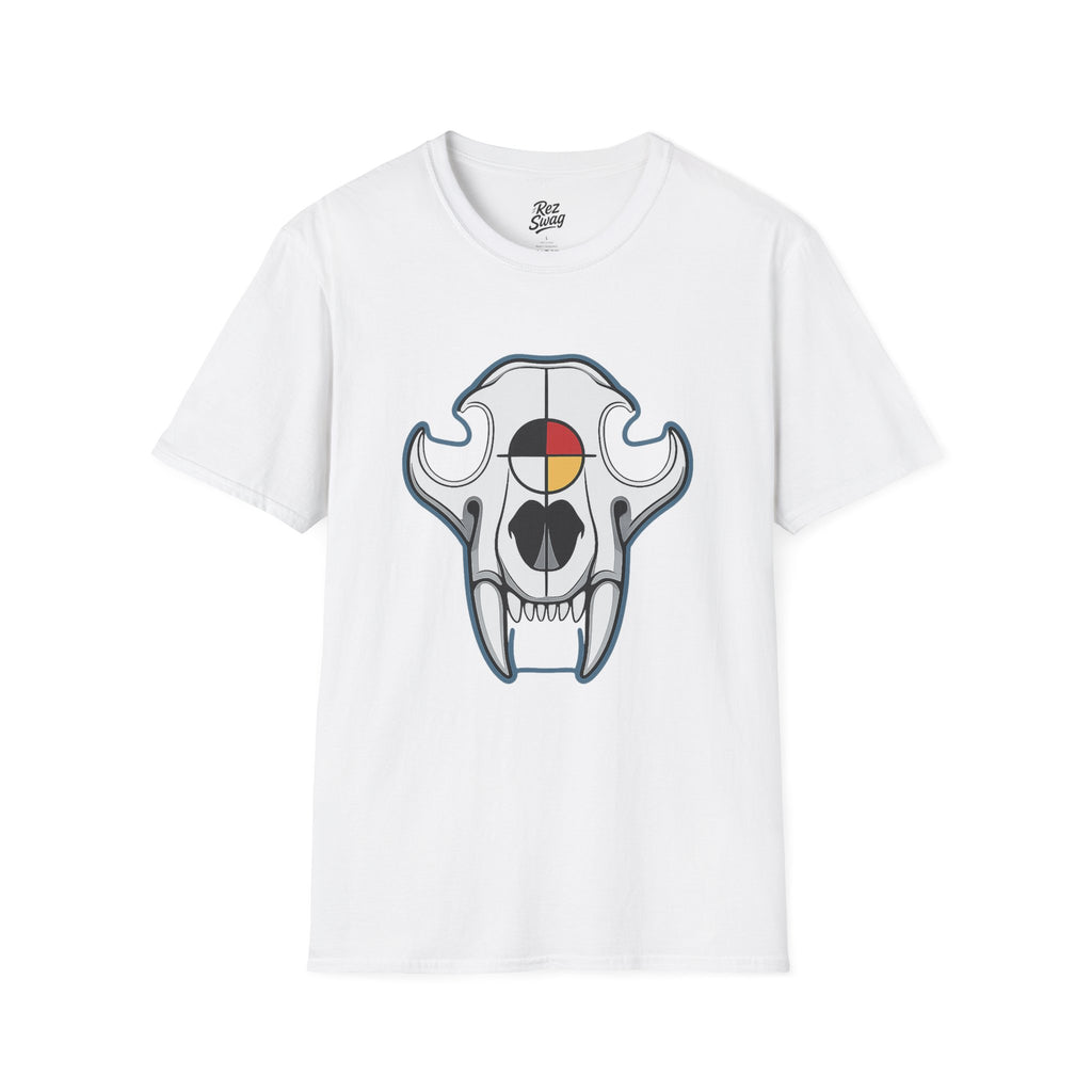 Bear Skull T-Shirt – Native Warrior Symbol Tee for Men | Warrior’s Path Collection