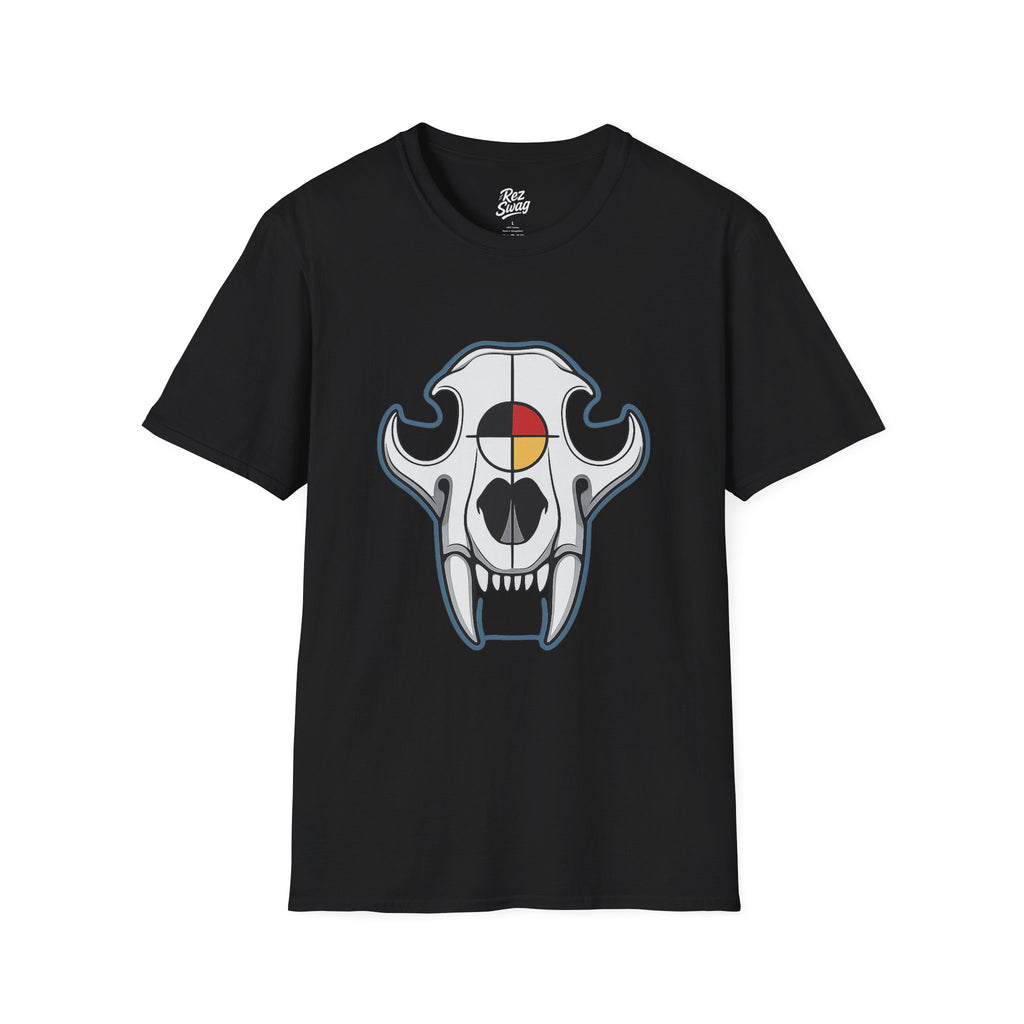 Bear Skull T-Shirt – Native Warrior Symbol Tee for Men | Warrior’s Path Collection