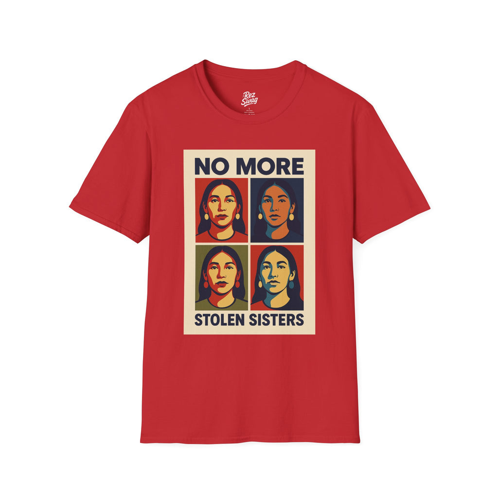 No More Stolen Sisters T-Shirt – Pop Art MMIW Tribute for Men | Sacred Collection