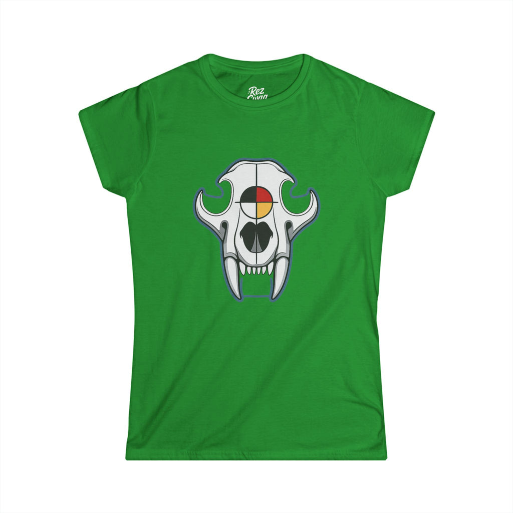 Bear Skull T-Shirt – Native Warrior Symbol Tee for Women | Warrior’s Path Collection