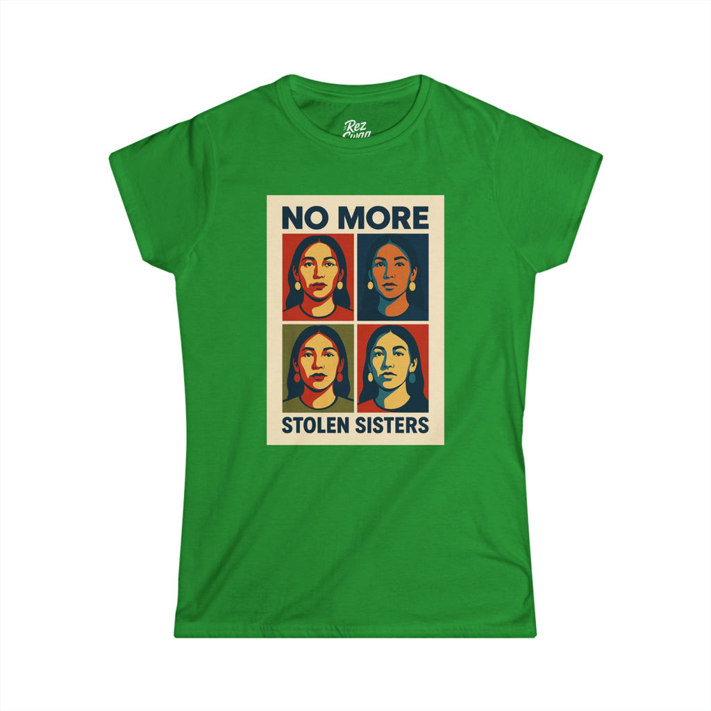 No More Stolen Sisters T-Shirt – Pop Art MMIW Tribute for Women | Sacred Collection