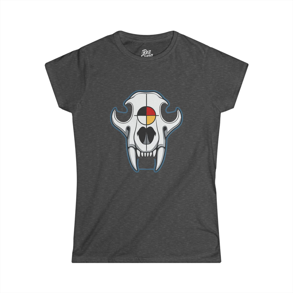 Bear Skull T-Shirt – Native Warrior Symbol Tee for Women | Warrior’s Path Collection