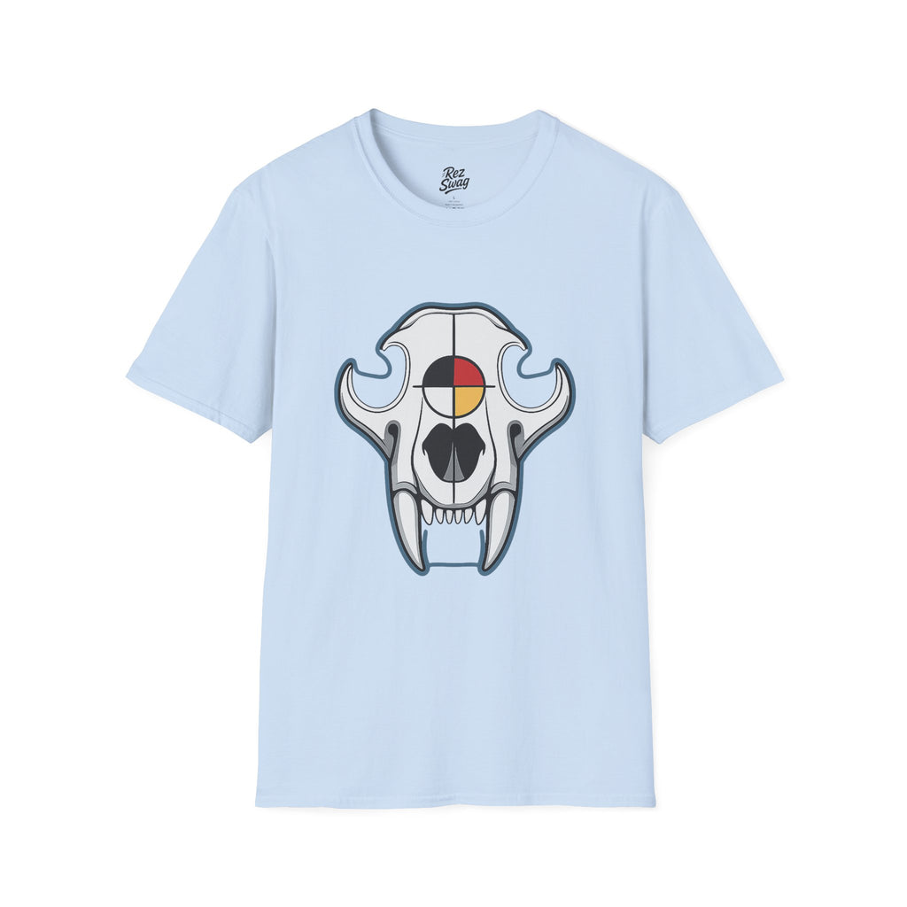 Bear Skull T-Shirt – Native Warrior Symbol Tee for Men | Warrior’s Path Collection