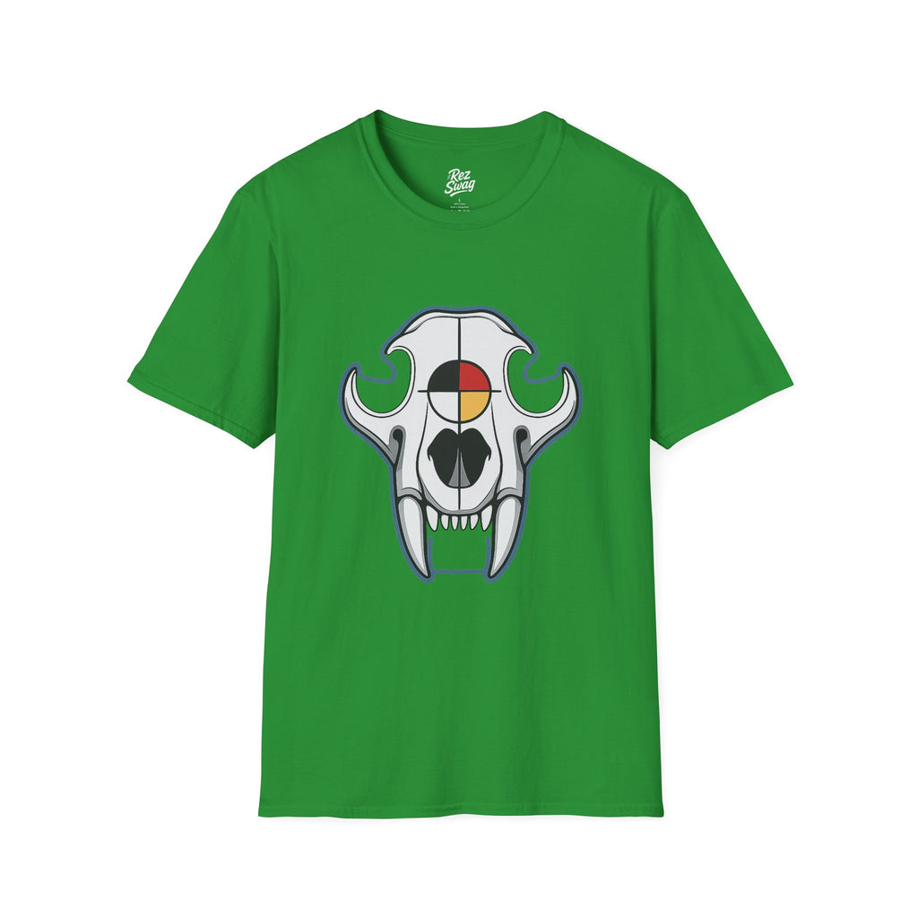 Bear Skull T-Shirt – Native Warrior Symbol Tee for Men | Warrior’s Path Collection