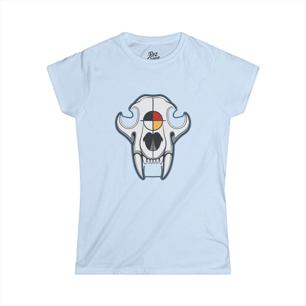Bear Skull T-Shirt – Native Warrior Symbol Tee for Women | Warrior’s Path Collection