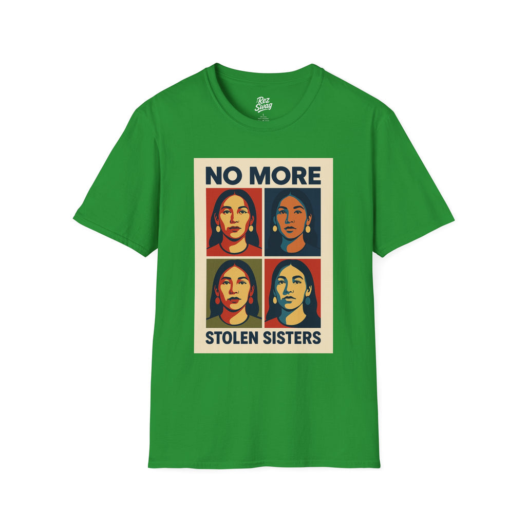 No More Stolen Sisters T-Shirt – Pop Art MMIW Tribute for Men | Sacred Collection