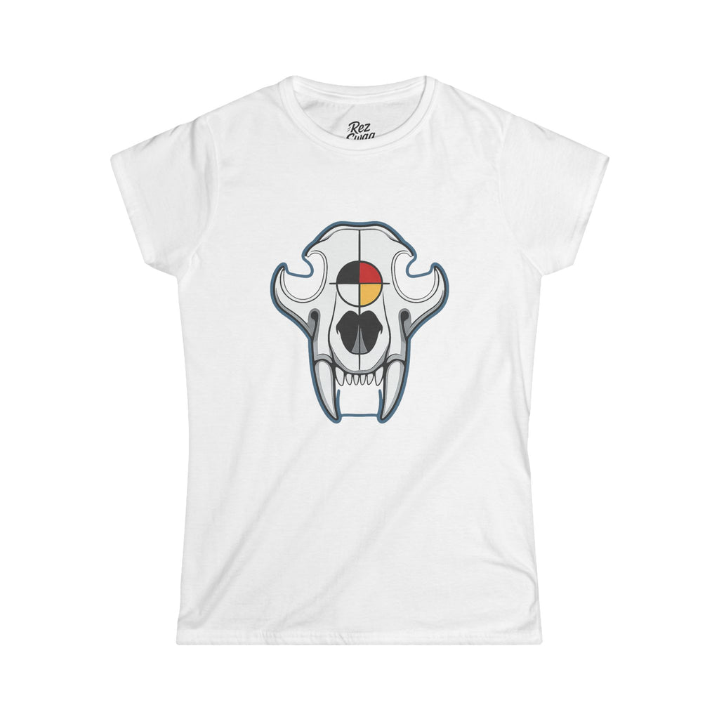 Bear Skull T-Shirt – Native Warrior Symbol Tee for Women | Warrior’s Path Collection