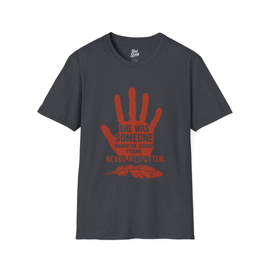 Never Forgotten Tribute T-Shirt – MMIW Awareness Statement for Men | Sacred Collection