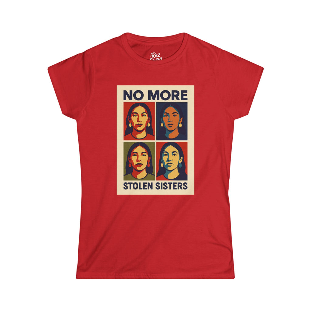 No More Stolen Sisters T-Shirt – Pop Art MMIW Tribute for Women | Sacred Collection