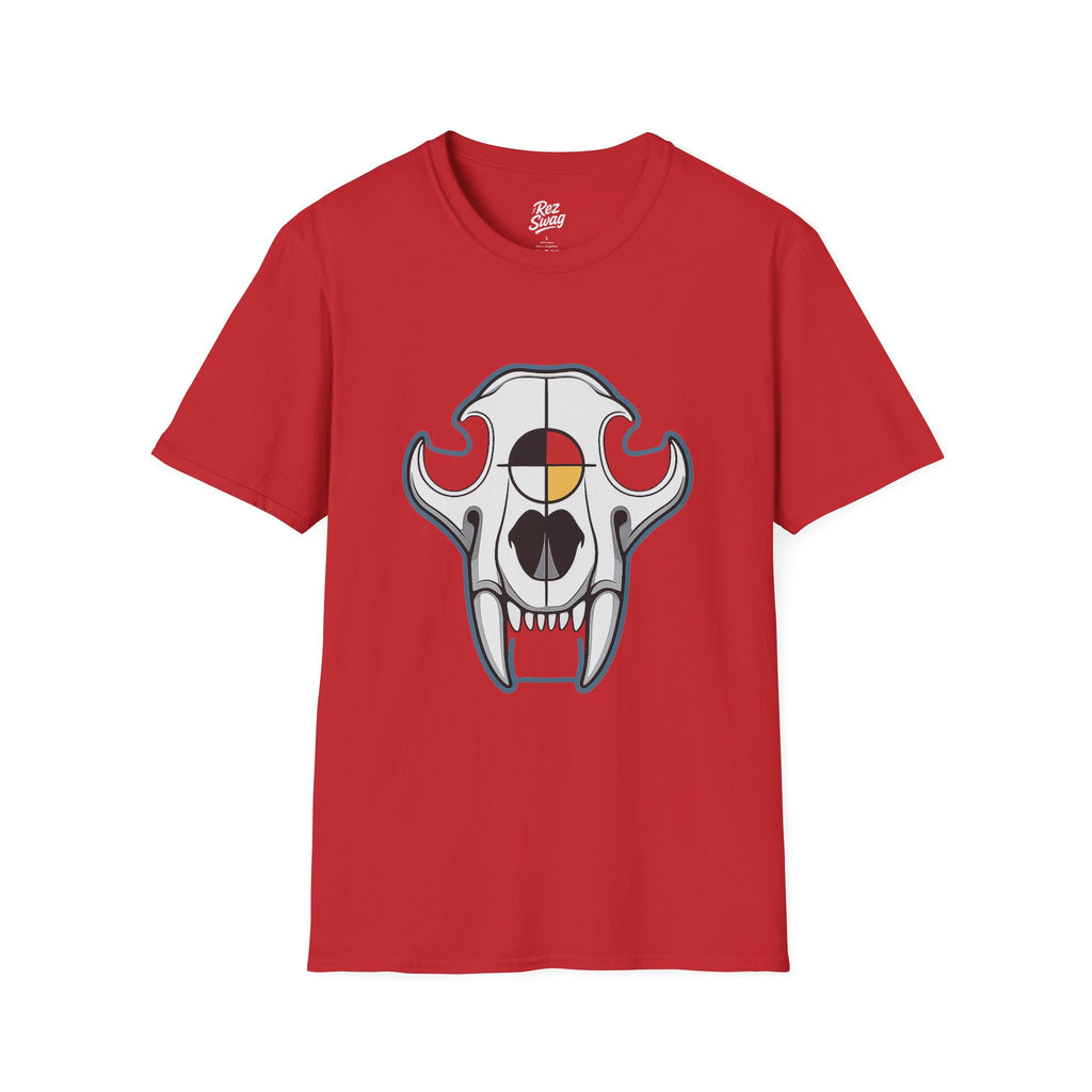 Bear Skull T-Shirt – Native Warrior Symbol Tee for Men | Warrior’s Path Collection