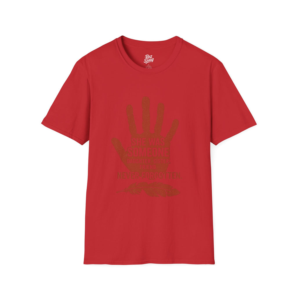 Never Forgotten Tribute T-Shirt – MMIW Awareness Statement for Men | Sacred Collection